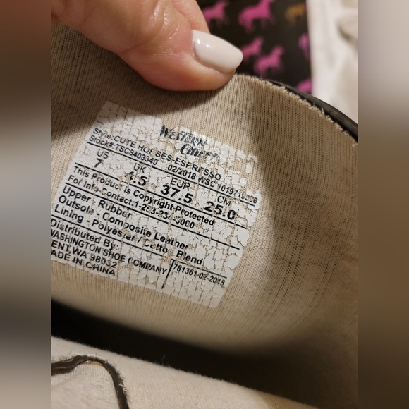 Western Chief tall Cute Horse Espresso rain boots Size 7 - Picture 3 of 5